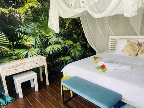 Signature Cabin, Pool View (Cabanon Jungle Paradise) | Minibar, individually decorated, bed sheets, wheelchair access