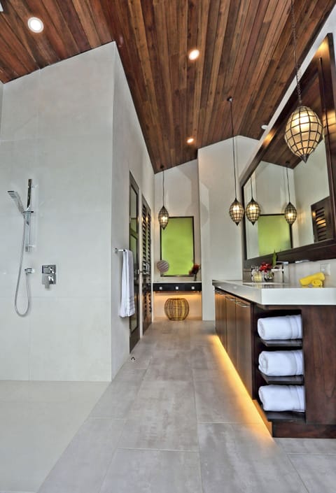 Villa, 1 King Bed, Private Pool, Ocean View | Bathroom | Separate tub and shower, deep soaking tub, free toiletries, hair dryer