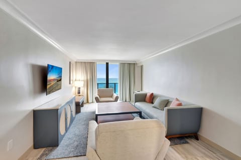 Suite, 1 King Bed, Balcony, Oceanfront | Frette Italian sheets, premium bedding, down comforters, pillowtop beds