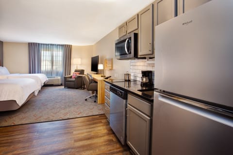 Studio Suite, 2 Queen Beds | Desk, blackout drapes, iron/ironing board, free WiFi