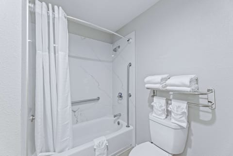 Room, 1 King Bed, Accessible, Non Smoking (Mobility,Hearing,Tub w/Grab Bars) | Bathroom | Combined shower/tub, free toiletries, hair dryer, towels