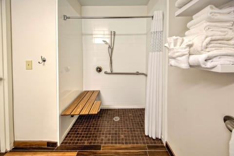 Room, 1 Queen Bed, Accessible (Roll-In Shower) | Bathroom shower