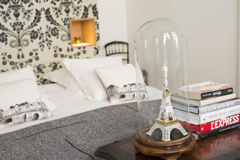 Deluxe Double Room (CHAMBRE PARIS groundfloor) | Premium bedding, in-room safe, individually decorated, blackout drapes