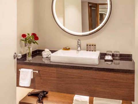 Classic Room, 1 King Bed | Bathroom | Shower, rainfall showerhead, eco-friendly toiletries, hair dryer