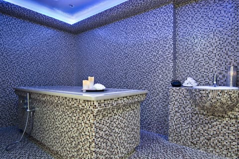 Sauna, steam room, body treatments, facials, reflexology