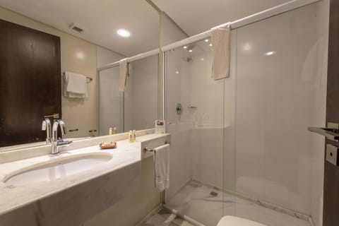 Deluxe Double Room (Class) | Bathroom | Shower, free toiletries, hair dryer, towels