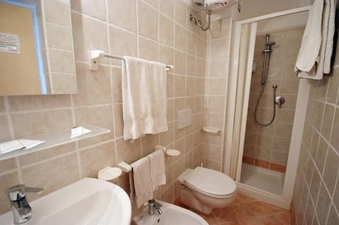 Double or Twin Room | Bathroom | Shower, free toiletries, bidet, towels