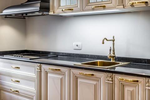 Luxury Suite Piaca - Other location, 3 min away | Private kitchen | Fridge, microwave, stovetop, dishwasher