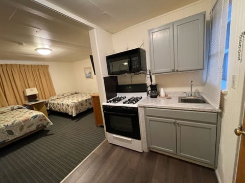 Standard Room, 2 Double Beds, Accessible | Private kitchenette | Fridge, microwave, coffee/tea maker