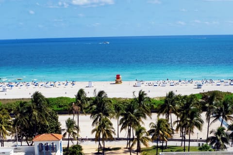 Oceanfront Balcony King | Beach | On the beach, white sand, sun loungers, beach towels