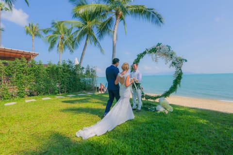 Outdoor wedding area