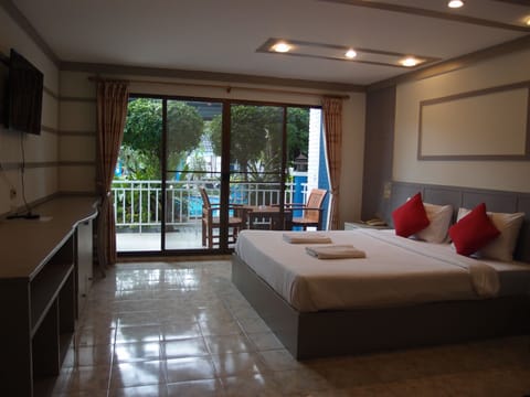 Superior Pool View Double Room | Premium bedding, desk, free WiFi, bed sheets