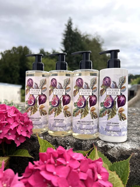 Hair dryer, bathrobes, towels, soap