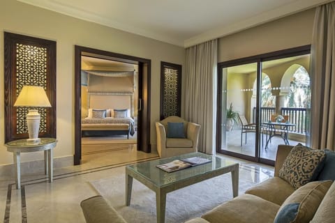 Suite, 2 Bedrooms, Garden View (Al Rawda) | Living area | 40-inch flat-screen TV with satellite channels, TV