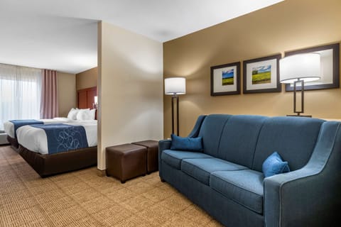 Suite, 2 Queen Beds, Non Smoking | In-room safe, desk, iron/ironing board, free cribs/infant beds