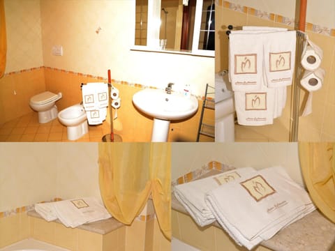 Shower, free toiletries, hair dryer, bathrobes