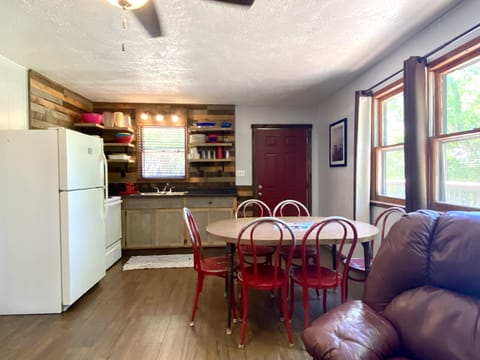 Cabin, Private Bathroom (C-109) | Private kitchen | Fridge, microwave, stovetop, coffee/tea maker