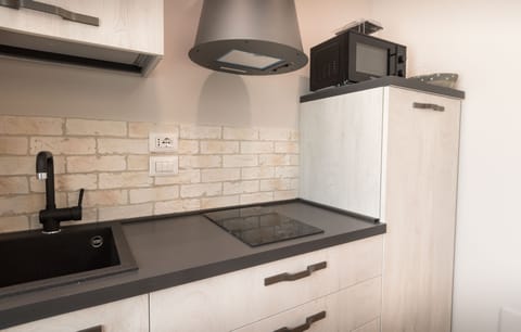 Deluxe Apartment, 1 Bedroom, Kitchen, City View (Gabriel) | Private kitchen | Fridge, paper towels