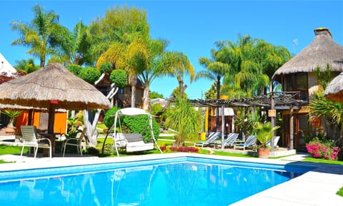 Indoor pool, outdoor pool, sun loungers