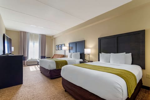 Suite, 2 Queen Beds, Non Smoking | In-room safe, desk, blackout drapes, iron/ironing board