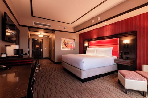 Premium bedding, down comforters, pillowtop beds, in-room safe