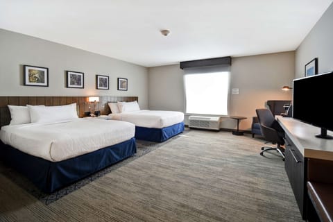 Suite, 2 Queen Beds, Accessible (Mobility & Hearing, Roll-in Shower) | In-room safe, desk, laptop workspace, blackout drapes