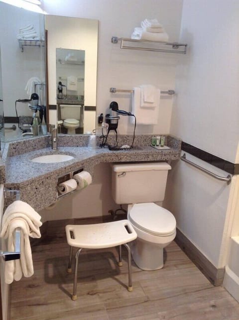 Standard Room, 2 Queen Beds | Bathroom | Combined shower/tub, eco-friendly toiletries, hair dryer, towels