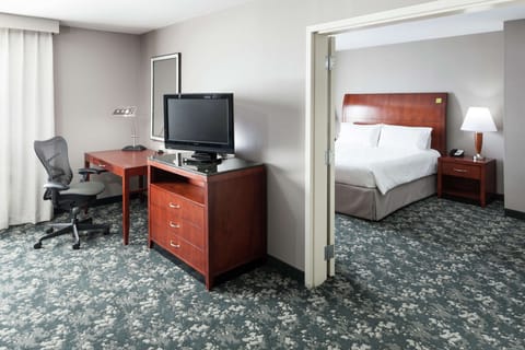 Suite, 1 Bedroom, Accessible (1 King Bed, Roll-in shower) | In-room safe, desk, laptop workspace, blackout drapes