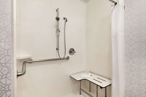 Room, 1 King Bed, Accessible, Non Smoking | Bathroom shower