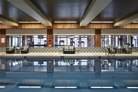 Indoor pool, open 5:00 AM to 11:00 PM, sun loungers