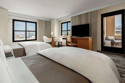 Premium Room, 2 Queen Beds, City View (Balcony) | Egyptian cotton sheets, premium bedding, down comforters, pillowtop beds