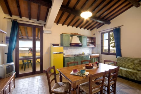 Full-size fridge, microwave, stovetop, dishwasher