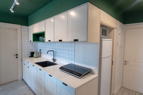 Deluxe Apartment, 3 Bedrooms, City View | Private kitchen | Full-size fridge, coffee/tea maker, electric kettle, highchair