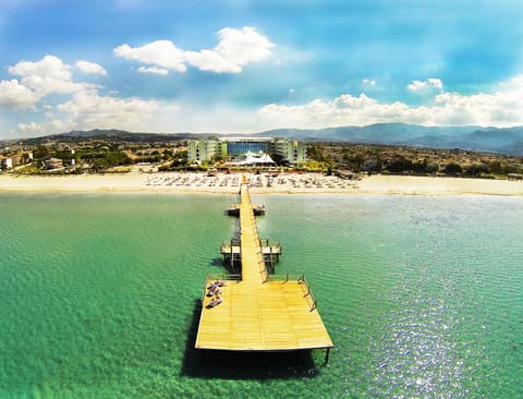 Private beach, sun loungers, beach umbrellas