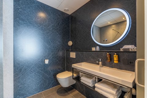 Business Apartment | Bathroom | Free toiletries, hair dryer, towels, soap