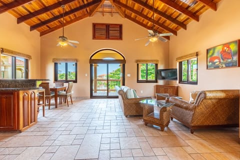 Villa, 1 Bedroom, Pool View | Living area | 40-inch TV with cable channels