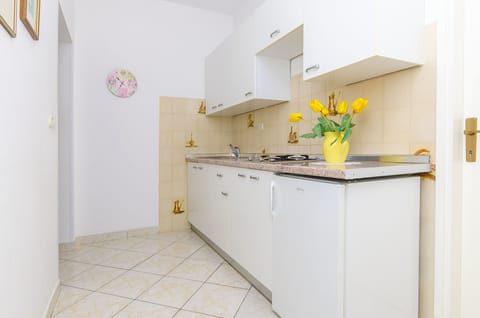 Comfort Apartment, 2 Bedrooms, Terrace | Private kitchen | Fridge, stovetop, cookware/dishes/utensils