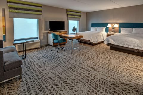 Suite, 2 Queen Beds, Refrigerator & Microwave (Wet bar) | Premium bedding, in-room safe, desk, laptop workspace