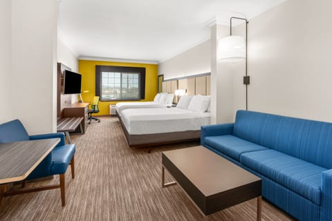 Suite, 2 Queen Beds (No Pets Allowed) | In-room safe, desk, laptop workspace, iron/ironing board