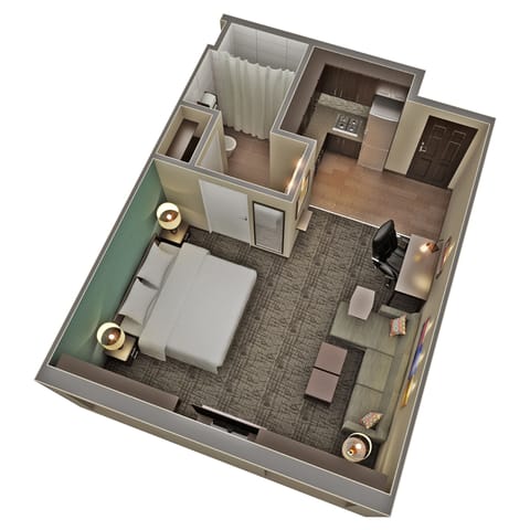 In-room safe, desk, laptop workspace, iron/ironing board