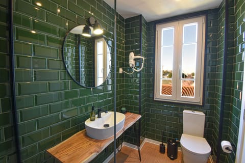 Deluxe Suite | Bathroom | Shower, free toiletries, hair dryer, towels