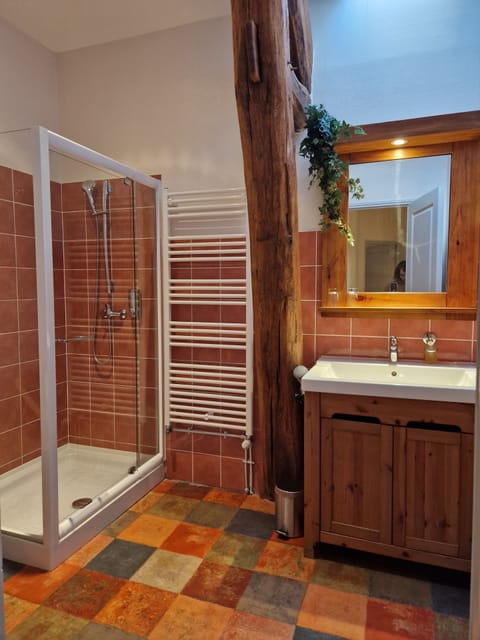 Family Room | Bathroom | Shower, free toiletries, hair dryer, towels