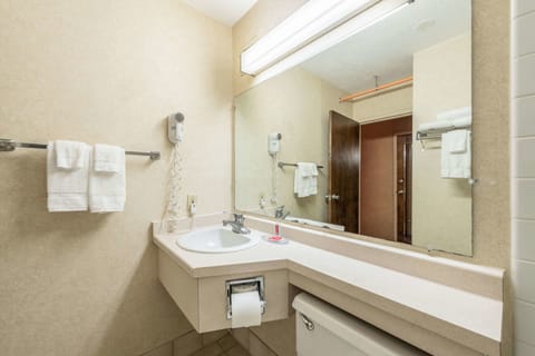 Standard Room, 1 King Bed, Non Smoking | Bathroom | Combined shower/tub, hair dryer, towels, soap