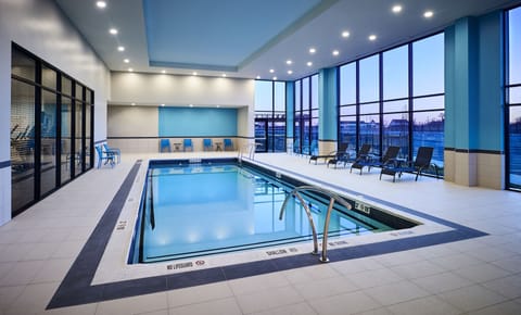 Indoor pool, open 7:00 AM to 11:00 PM, sun loungers