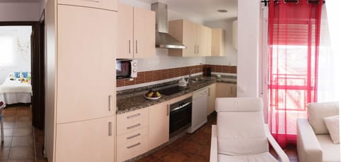 Apartment, 2 Bedrooms, Terrace, Sea View | Private kitchen | Full-size fridge, microwave, stovetop, dishwasher