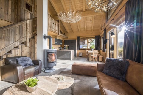 Luxury Chalet, Mountain View | Private kitchen | Fridge, oven, stovetop, dishwasher