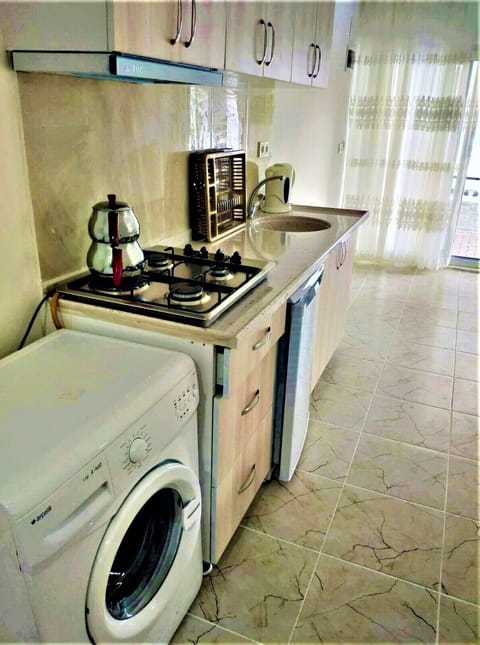 Apartment, 1 Bedroom | Private kitchen | Fridge, stovetop, electric kettle, cookware/dishes/utensils