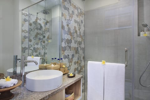 Free toiletries, hair dryer, slippers, towels