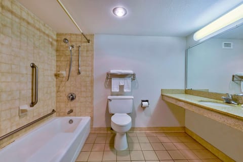 Standard Room, 2 Queen Beds, Accessible, Non Smoking | Accessible bathroom