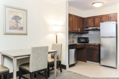 Suite, 1 King Bed, Accessible (Mobility, Accessible Tub) | Private kitchenette | Full-size fridge, microwave, stovetop, dishwasher